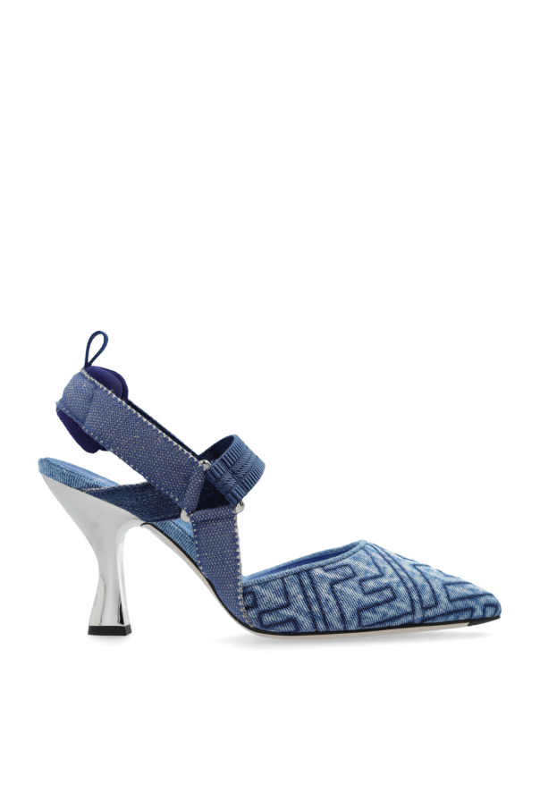 シューズ・サンダルその他 FENDI Woman Pumps Blue 8J8558 AORM F1T01 Colibrì Lite mesh slingback decolleté FENDI - Nugnes1920